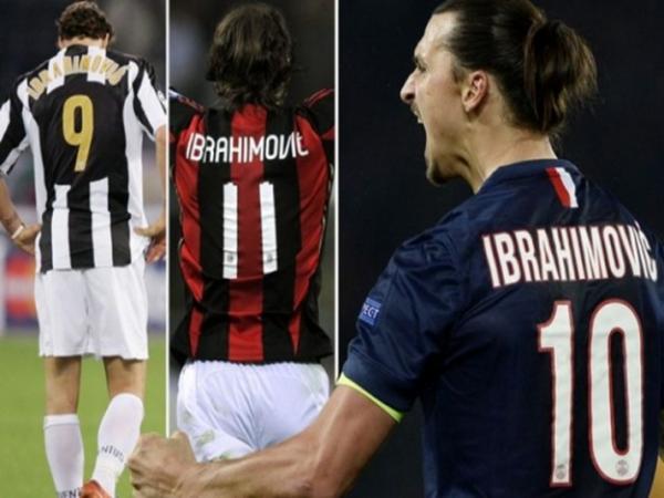 Số áo của Ibrahimovic tại các Câu lạc bộ