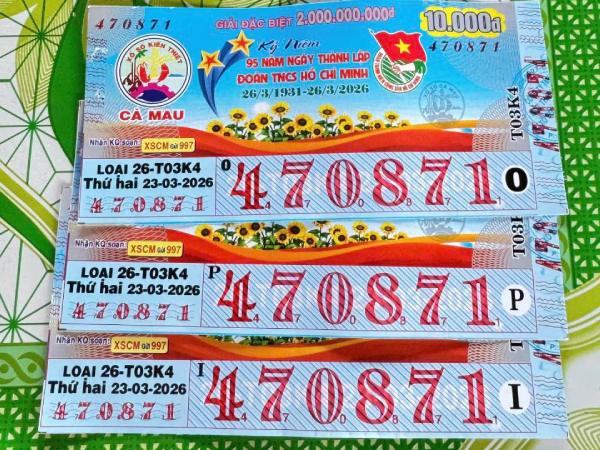 Trúng giải 5 được bao nhiêu tiền theo từng miền?