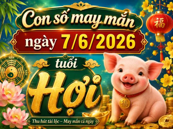 Luận giải con số may mắn ngày 7/6/2026 tuổi Hợi theo từng năm sinh